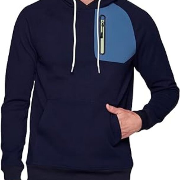 Avalanche Men's Blue Hoodie Sweatshirt Size S Hiking Thermal Fleece Pul…